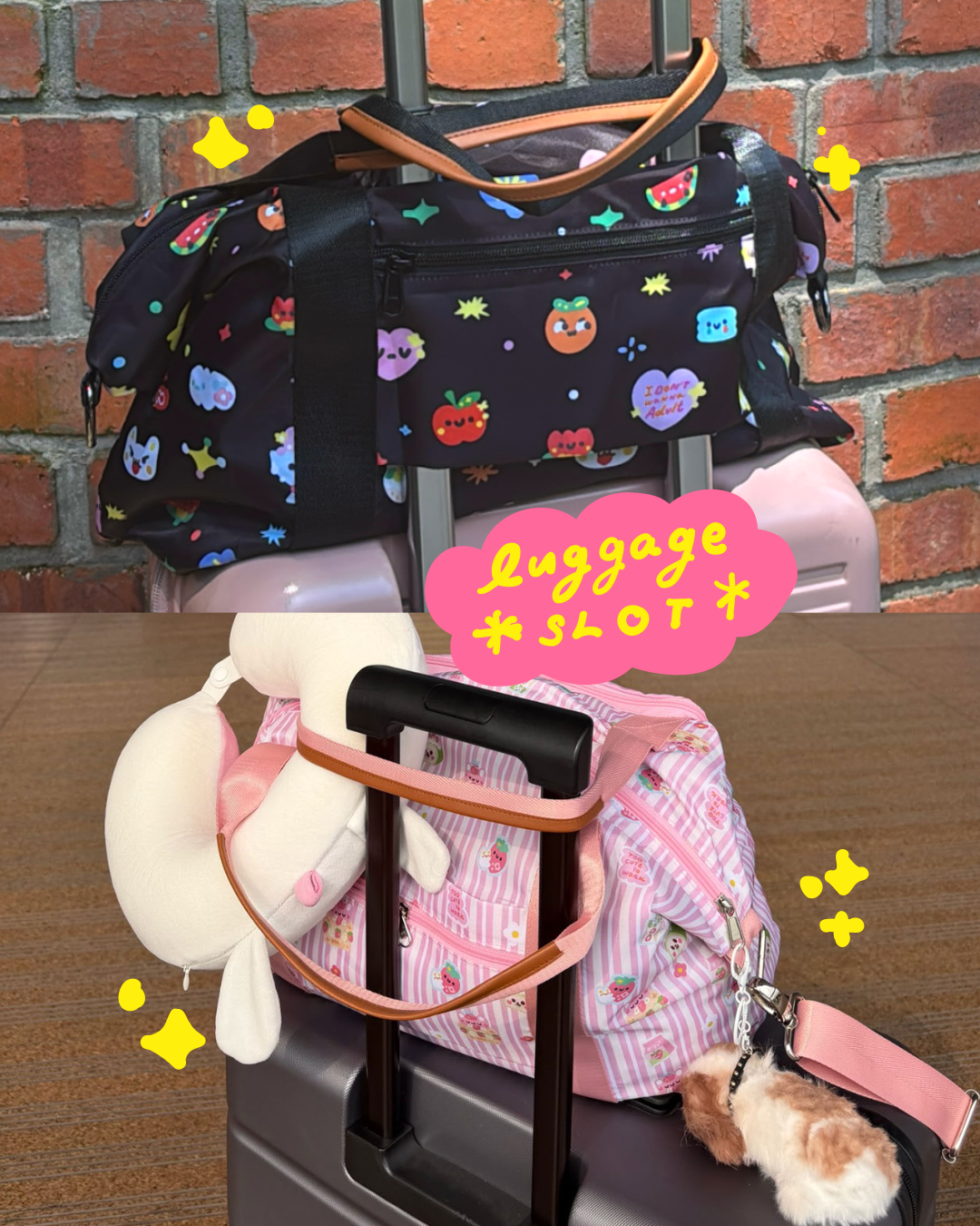 Adulting Black foldable Travel Bag / Gym Bag 🍎