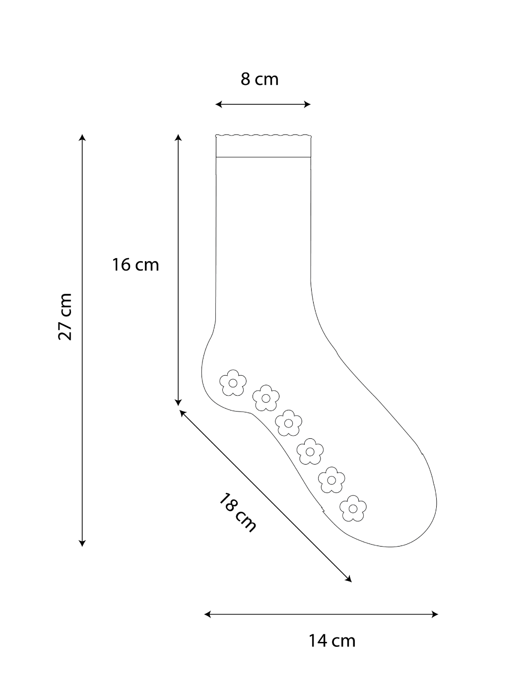 Butter croissant Fleur Pilates Socks