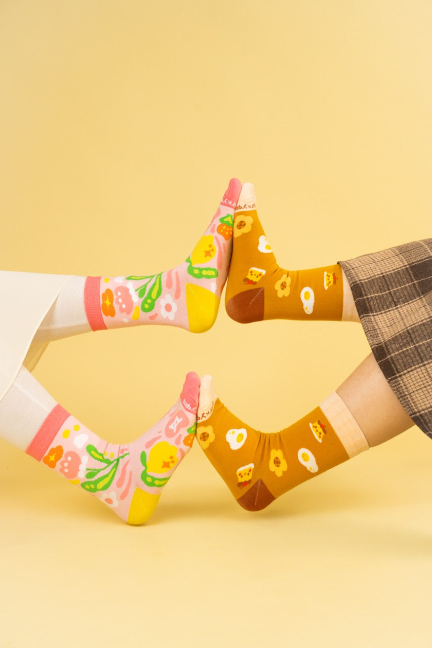 Sunny Days Matching Crew Socks