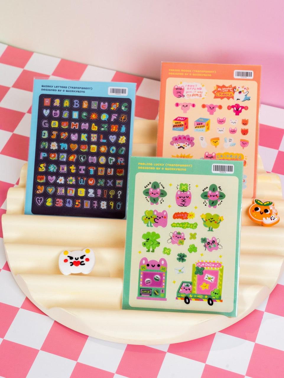 Quirky Letters Transparent Sticker Sheet