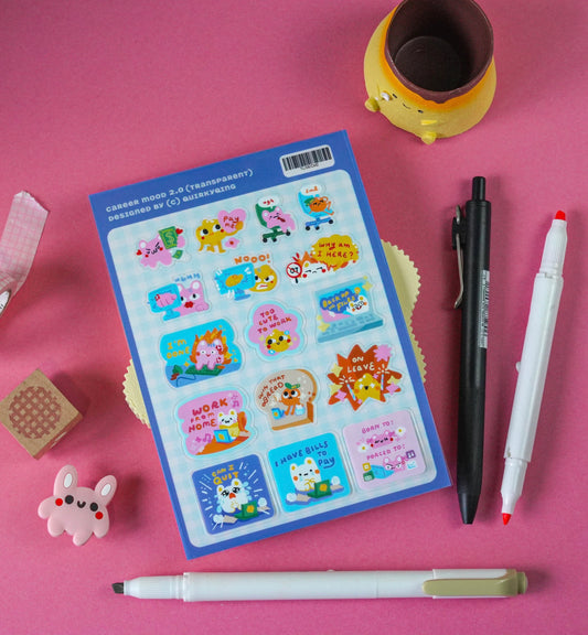 Career Mood 2.0 Transparent Sticker Sheet