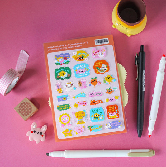 Adulting Lyfe 2.0 Transparent Sticker Sheet