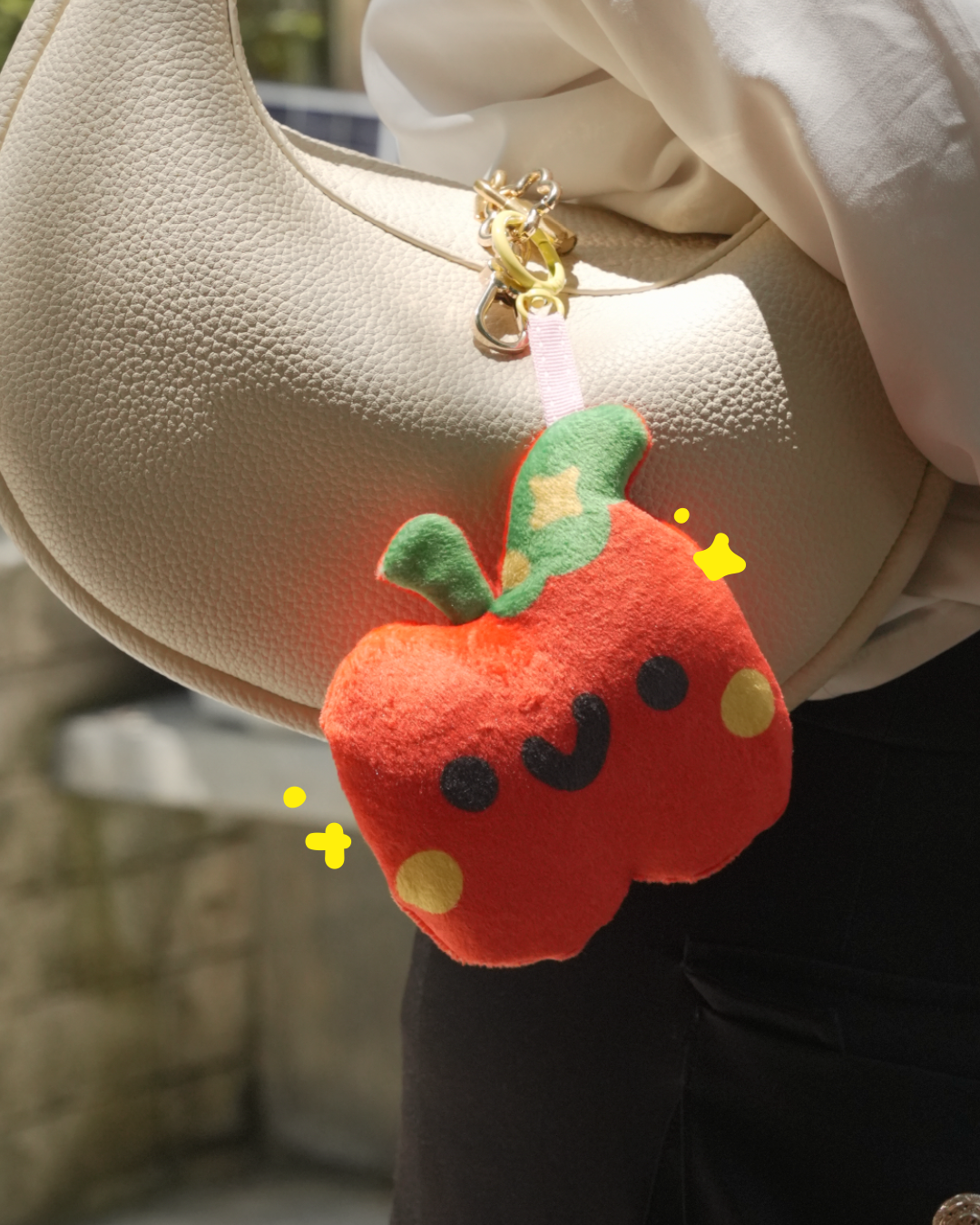 Adulting Apple 2-in-1 Foldable Shopping Bag Charm 🍎 (detachable)