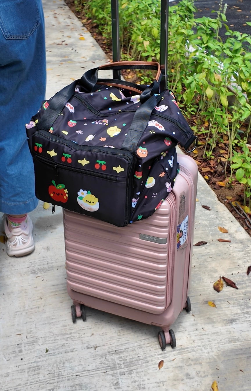 Adulting Black foldable Travel Bag / Gym Bag 🍎