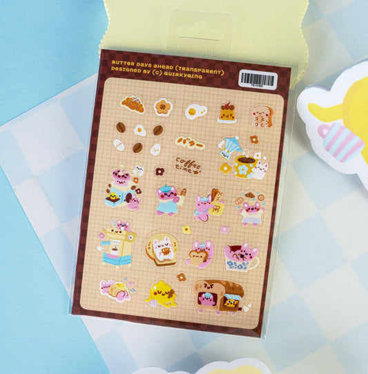 Butter Days Transparent Sticker Sheet