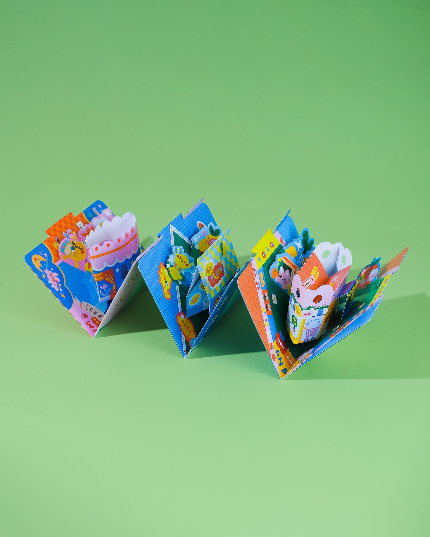 Set of 3 Pop Up Card (POPA NOTA x QuirkyQing)
