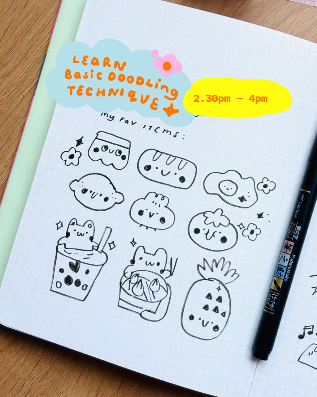 Kinokuniya x QuirkyQing Mini Doodling Workshop 27.07.2026