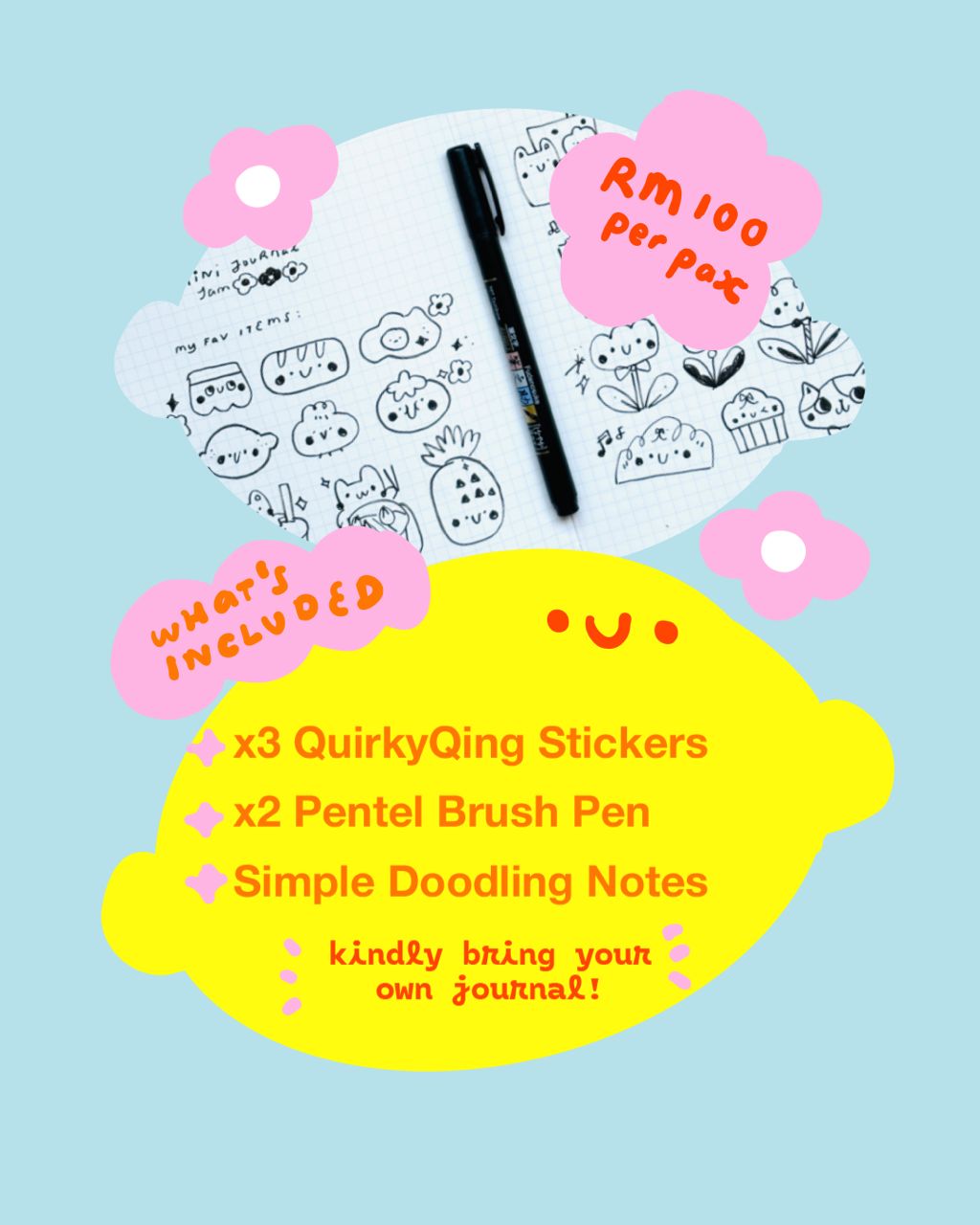 Kinokuniya x QuirkyQing Mini Doodling Workshop 27.07.2026